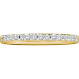 14k Yellow Gold Round Diamond Womens Slender Stackable Size 10 Wedding Band 1/6 Cttw 84756 - shirin-diamonds
