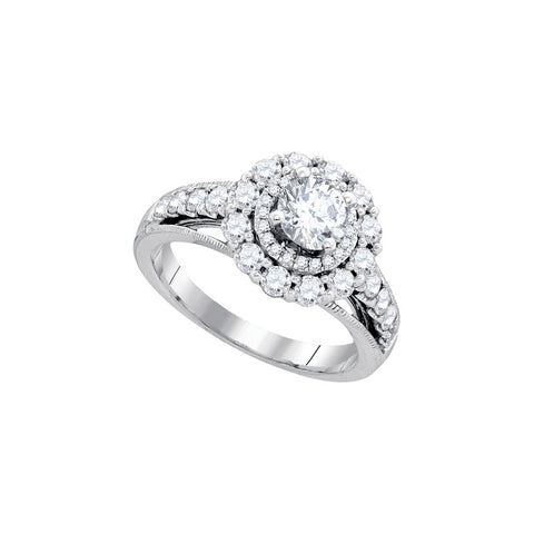 14kt White Gold Womens Round Diamond Solitaire Bridal Wedding Engagement Ring 1-3/4 Cttw 86530 - shirin-diamonds