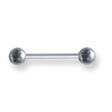 body jewelry Solid Titanium BB 14G (1.6mm) 5/8 (15mm) Long w 5mm Titanium Balls Unco BBT14-60-55-UC<BR>