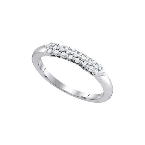 10kt White Gold Womens Round Diamond Band Ring 1/4 Cttw 89988 - shirin-diamonds