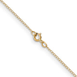 14K Yellow Gold 0.31mm Carded Curb Pendant Chain Necklace - Fine Jewelry Gift