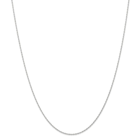 14k White Gold .95 mm Carded Cable Rope Chain 8RW - shirin-diamonds