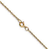 14k Yellow Gold 18in 0.95mm Carded Necklace Chain
