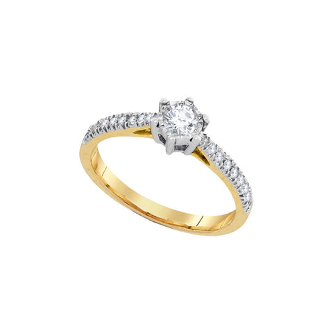10k Yellow Gold Womens Round Diamond Bridal Wedding Engagement Anniversary Ring 1/3 Cttw 94083 - shirin-diamonds