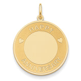 14k Happy Anniversary Charm A0552 - shirin-diamonds