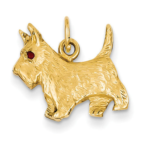 14k Scottie Dog Charm A0845 - shirin-diamonds