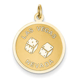 14k Las Vegas Disc Charm A2982 - shirin-diamonds
