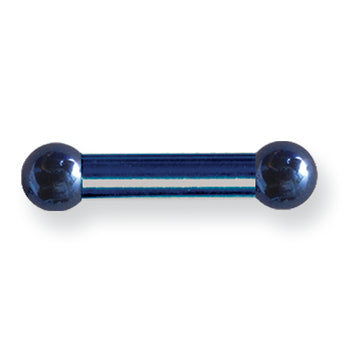 body jewelry Solid Titanium BB 6G (4.1mm) 5/8 (15mm) Long w 6mm Balls Cobalt Blue BBT6-60-66-BCT<BR>
