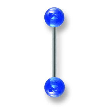 SGSS BB w UV Sensitive Clear Acrylic Balls 14G (1.6mm) 5/8 (15mm) Long BBVAU14-60-66-BC - shirin-diamonds