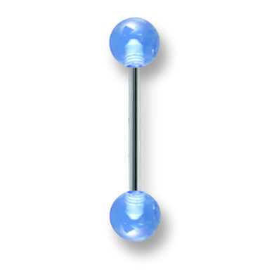SGSS BB w UV Sensitive Clear Acrylic Balls 14G (1.6mm) 5/8 (15mm) Long BBVAU14-60-66-BL - shirin-diamonds