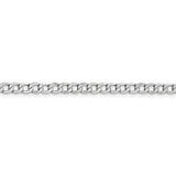 14k WG 3.35mm Semi-Solid Curb Link Chain BC103 - shirin-diamonds