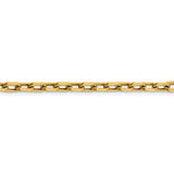 14k Semi-solid D/C 3.7mm Open Link Cable Chain BC187 - shirin-diamonds