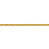 14k 2mm Semi-solid 3-Wire Wheat Chain BC127 - shirin-diamonds