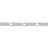 14k WG 4.4mm Semi-Solid Figaro Chain BC91 - shirin-diamonds