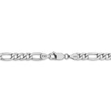 14k WG 4.4mm Semi-Solid Figaro Chain BC91 - shirin-diamonds