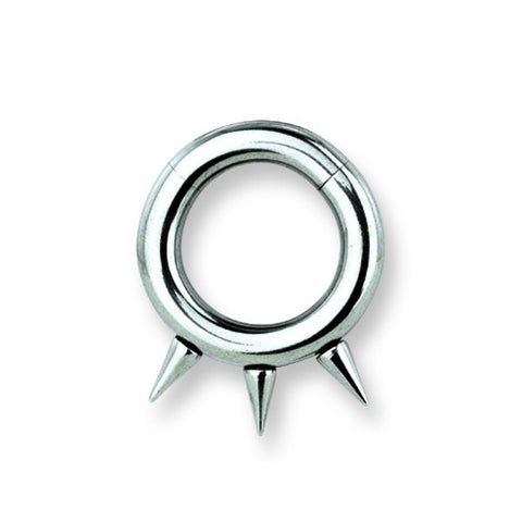 Surgical Stainless Stl Continuous (Seamless) Captive w Thrd Spikes BCACCS6-50 - shirin-diamonds