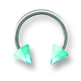 SGSS Circ w Acrylic Vert Layered Cones 16G (1.3mm) 3/8 (10mm) Dia w 4mm BCILVC16-40-44-BLC - shirin-diamonds
