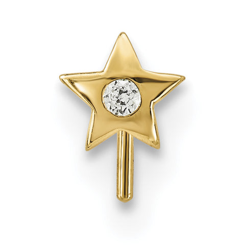 14k CZ Star Nose Stud BD104 - shirin-diamonds