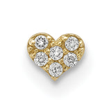 14k CZ Heart Labret/Face Jewelry BD116 - shirin-diamonds