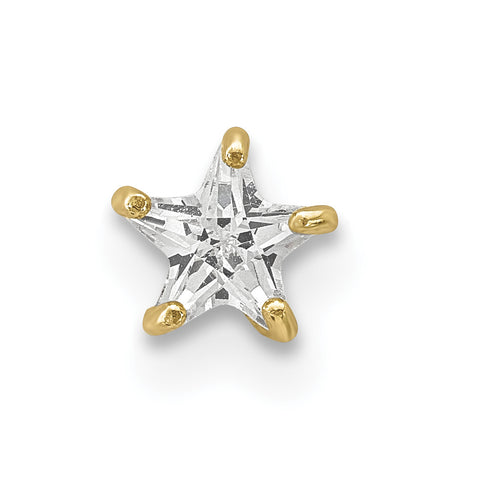 14k CZ Star Labret/Face Jewelry BD118 - shirin-diamonds