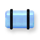 Acrylic Illusion Plug 0G (8.2mm) 1/2 (13mm) Long Illusion Plug w 2 O-Ri BDPAC0-50-BLCA - shirin-diamonds