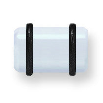 Acrylic Illusion Plug 0G (8.2mm) 1/2 (13mm) Long Illusion Plug w 2 O-Ri BDPAC0-50-WH - shirin-diamonds