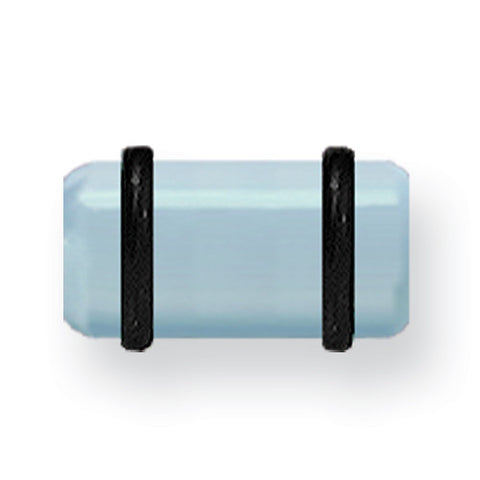 Acrylic Illusion Plug 2G (6.5mm) 1/2 (13mm) Long Illusion Plug w 2 O-Ri BDPAC2-50-BLT - shirin-diamonds