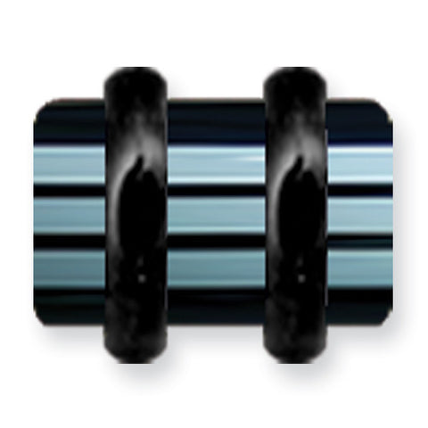 Acrylic UV Sensitive Layered Plug (Racer Stripes) Mens Colors w Flat Ends BDPALM0-50-YGB - shirin-diamonds