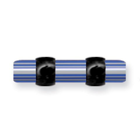 Acrylic UV Sensitive Layered Plug (Racer Stripes) Mens Colors w Flat Ends BDPALM10-50-BLG - shirin-diamonds
