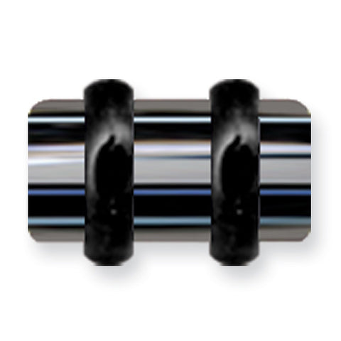 Acrylic UV Sensitive Layered Plug (Racer Stripes) Mens Colors w Flat Ends BDPALM2-50-BBGC - shirin-diamonds