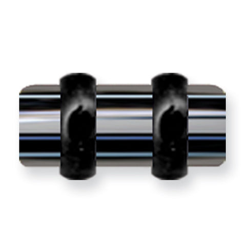 Acrylic UV Sensitive Layered Plug (Racer Stripes) Mens Colors w Flat Ends BDPALM4-50-BBGC - shirin-diamonds