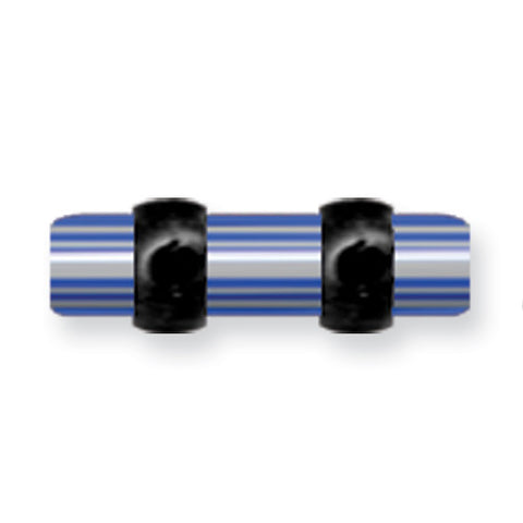 Acrylic UV Sensitive Layered Plug (Racer Stripes) Mens Colors w Flat Ends BDPALM8-50-BLG - shirin-diamonds