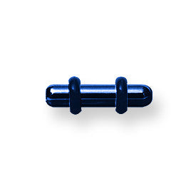 Plated SGSS Plug w Rounded Ends 10G (2.6mm) 1/2 (13mm) Long Cobalt Blue BDPSRZ10-50-BCT - shirin-diamonds