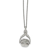 Silver-tone 3 in 1 Locket Spinning Pendant Necklace BF2691 - shirin-diamonds