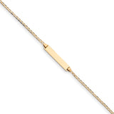 10k Flat Curb Link ID Bracelet 10BID103 - shirin-diamonds
