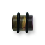 Polyester Faux Organic Stone Plugs 00G (9.2mm) 3/8 Long (10mm) Plug BPLAO101-00-BR - shirin-diamonds