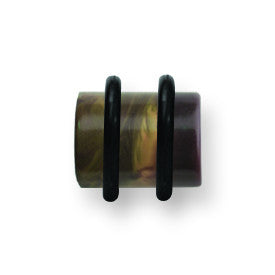 Polyester Faux Organic Stone Plugs 00G (9.2mm) 3/8 Long (10mm) Plug BPLAO101-00-BR - shirin-diamonds