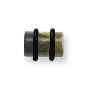 Polyester Faux Organic Stone Plugs 2G (6.5mm) 3/8 Long (10mm) Plug BPLAO101-2-BR - shirin-diamonds