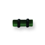 Polyester Faux Organic Stone Plugs 8G (3.2mm) 3/8 Long (10mm) Plug BPLAO101-8-GD - shirin-diamonds