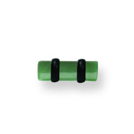 Polyester Faux Organic Stone Plugs 8G (3.2mm) 3/8 Long (10mm) Plug BPLAO101-8-GJ - shirin-diamonds