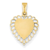 14k Heart Charm C1010 - shirin-diamonds
