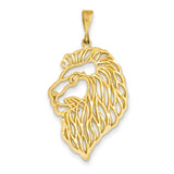 14k Filigree Lions Head Pendant C1157 - shirin-diamonds
