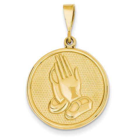14k Praying Hands & Serenity Prayer Pendant C1308 - shirin-diamonds