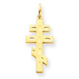 14k Eastern Orthodox Cross Pendant C1321 - shirin-diamonds
