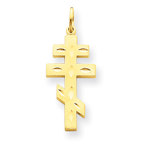 14k Eastern Orthodox Cross Pendant C1321 - shirin-diamonds