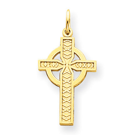 14k Celtic Cross Pendant C1460 - shirin-diamonds