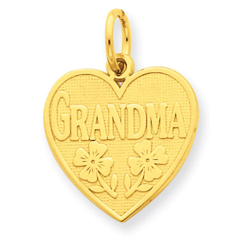 14k Grandma Heart Charm C1709 - shirin-diamonds