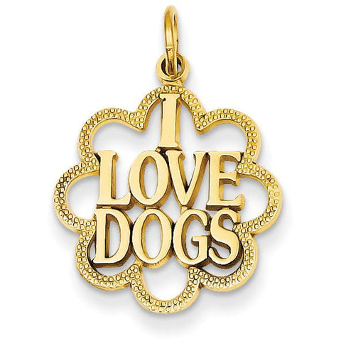 14k I Love Dogs Charm C1841 - shirin-diamonds