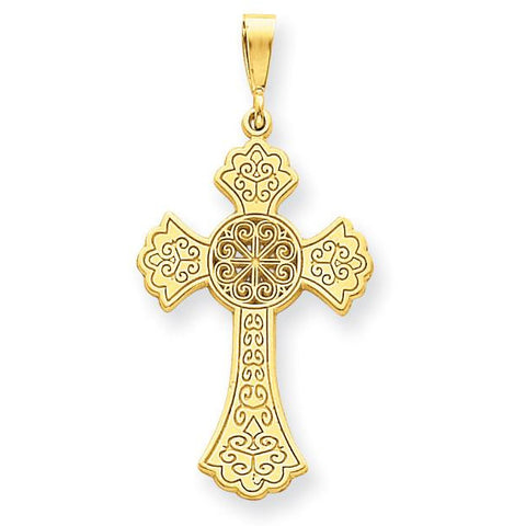 14k Celtic Cross Pendant C1936 - shirin-diamonds