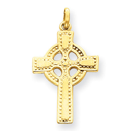 14k Celtic Cross Pendant C1941 - shirin-diamonds